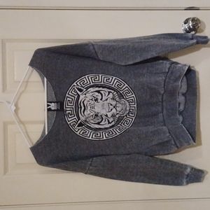 Karma Nation Tiger Crest Scoop Sweatshirt, XS